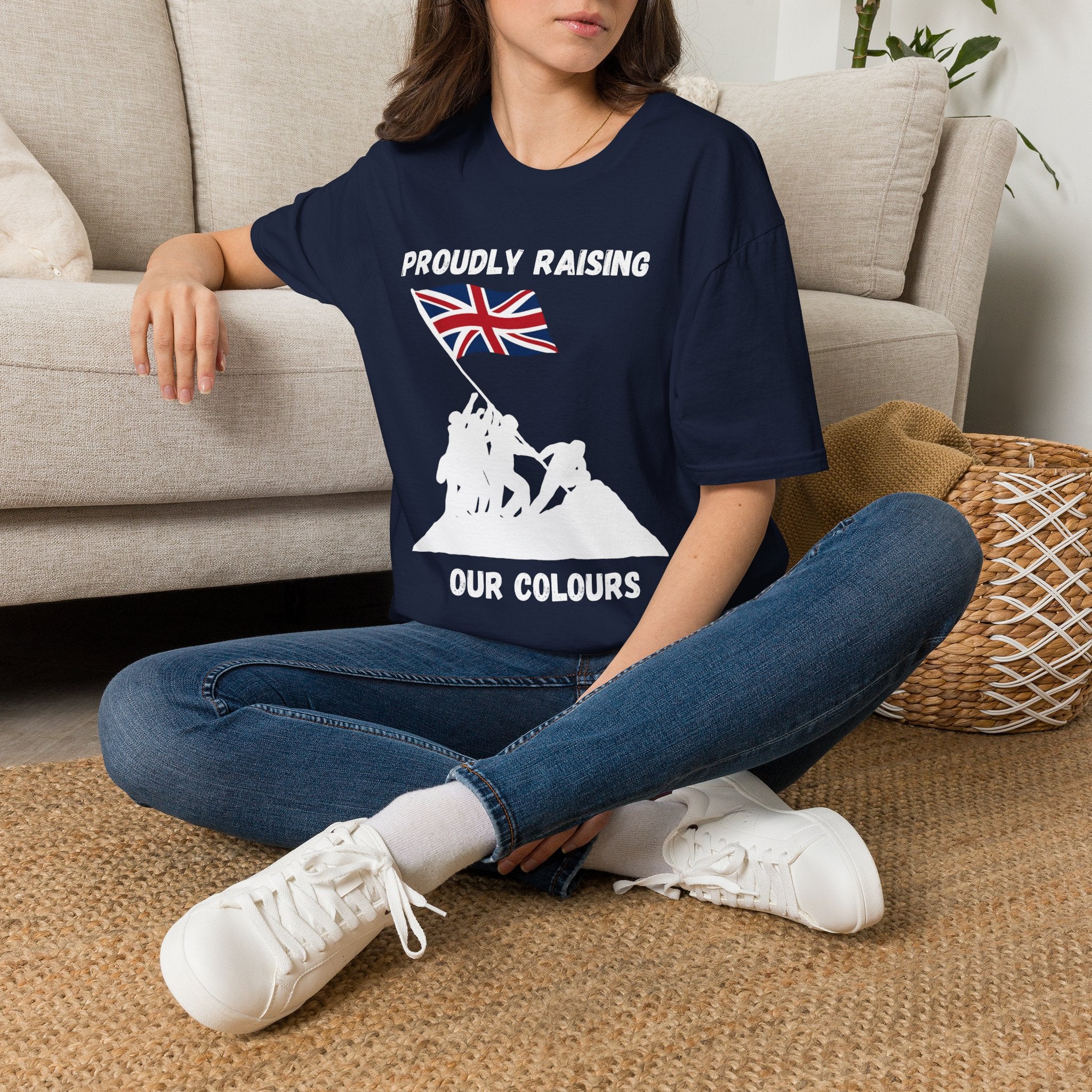 Proudly Raising Our Colours T-Shirt (original) — British Flag Patriotic Tee