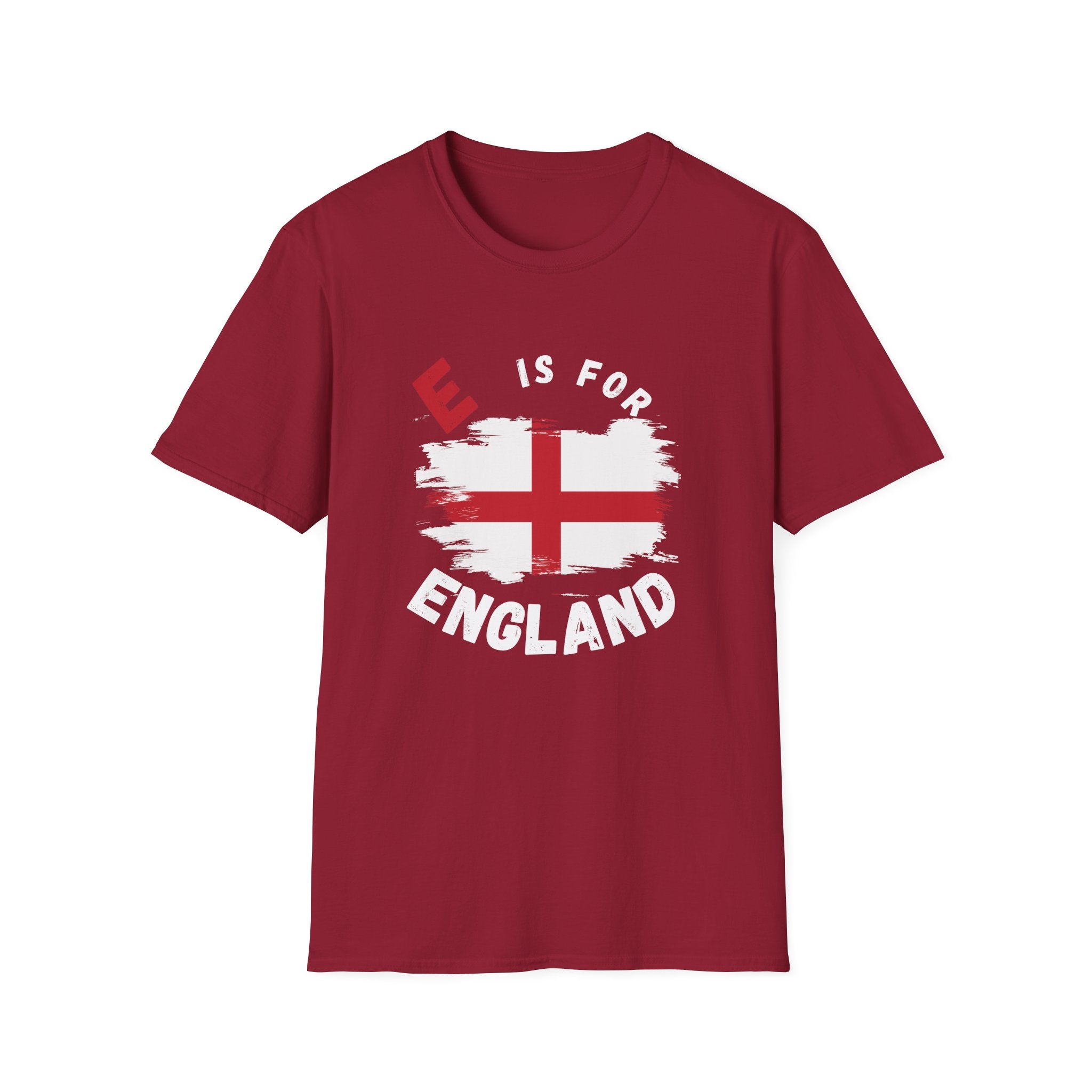 E is for England T-Shirt — English Flag Patriotic Tee