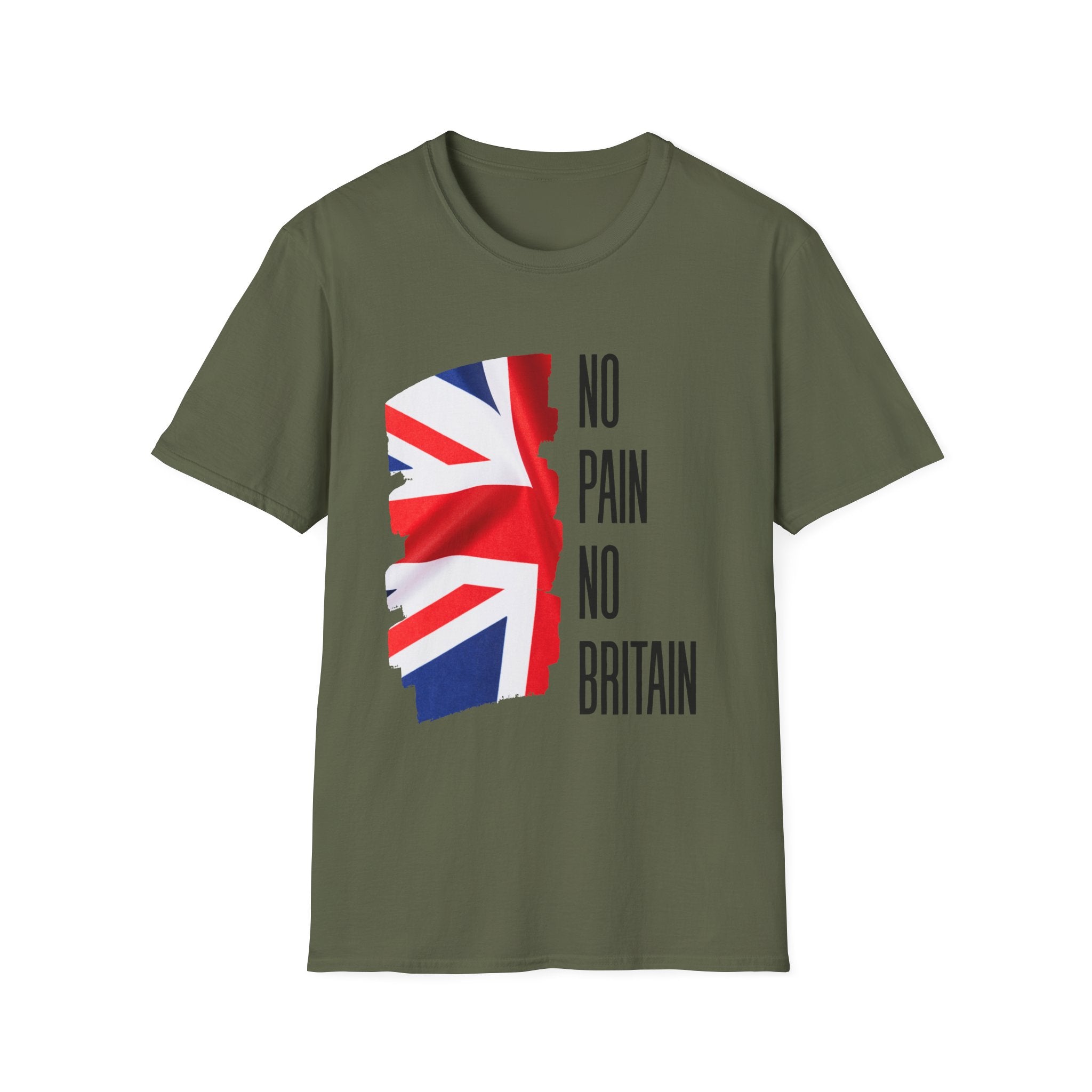 T-Shirt — "No Pain No Britain" Union Jack Graphic