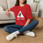 Men at Work Roadside Sign T-Shirt — British Humour T-Shirt - Our Colours