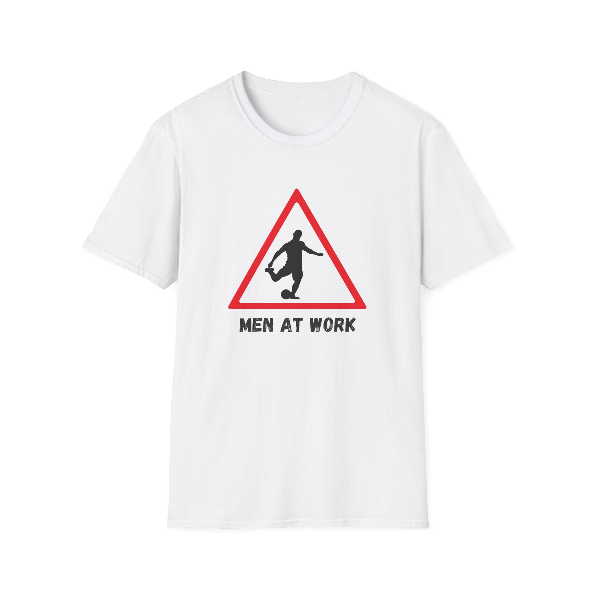 Men at Work Roadside Sign T-Shirt — British Humour T-Shirt