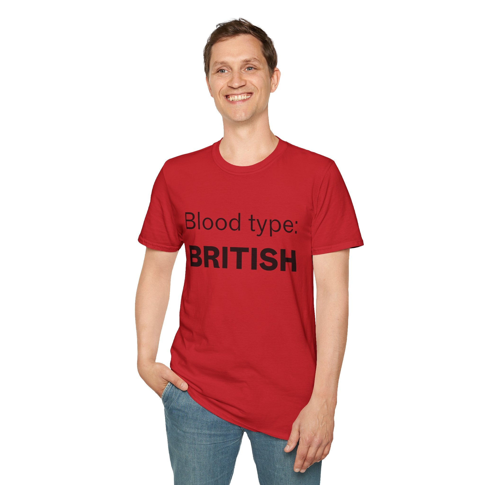 Blood Type: BRITISH T‑Shirt — Funny British Pride Tee