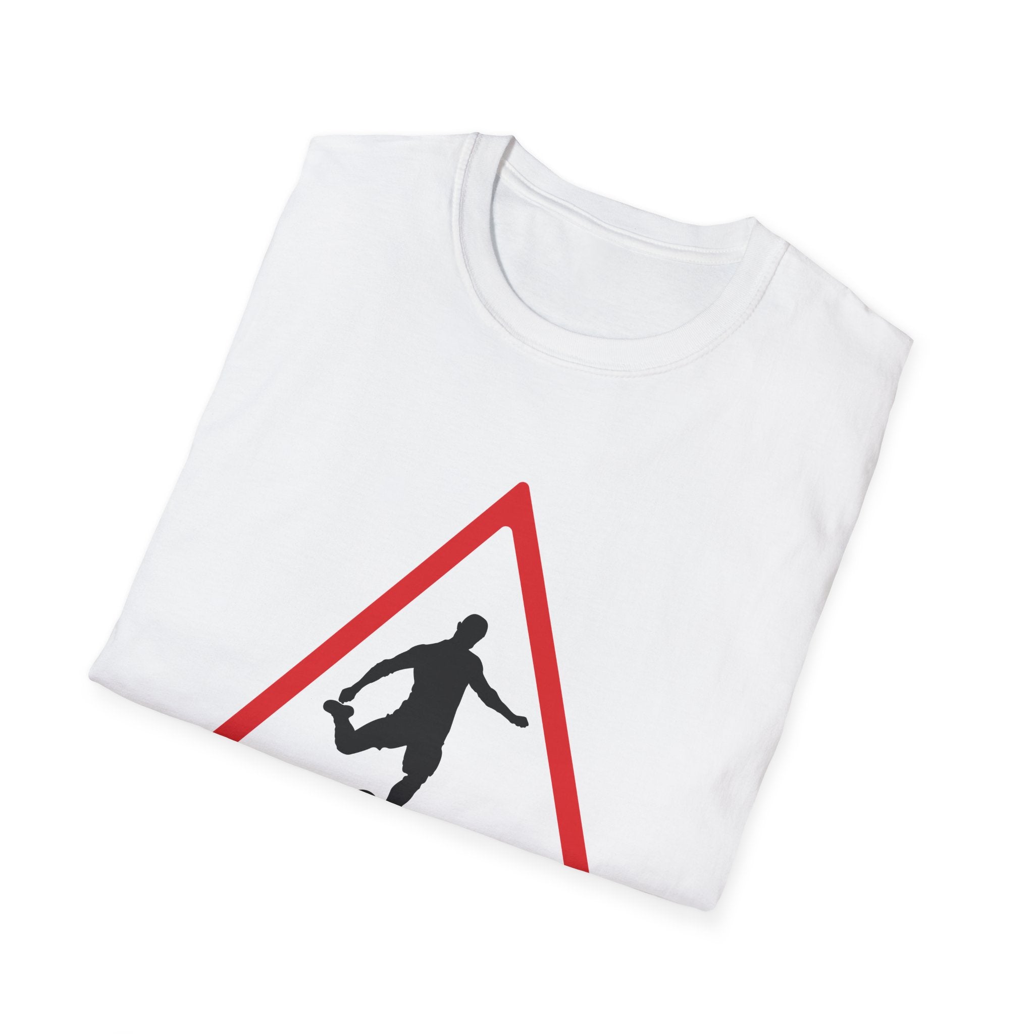 Men at Work Roadside Sign T-Shirt — British Humour T-Shirt