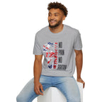 T-Shirt — 'No Pain No Britain' British Flag Bulldog Graphic
