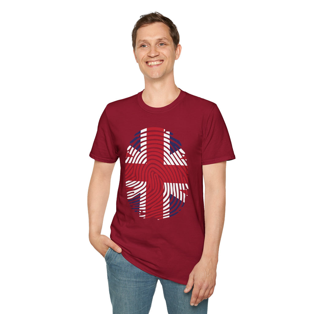 Union Jack Fingerprint British T-Shirt — Patriotic UK Pride Tee