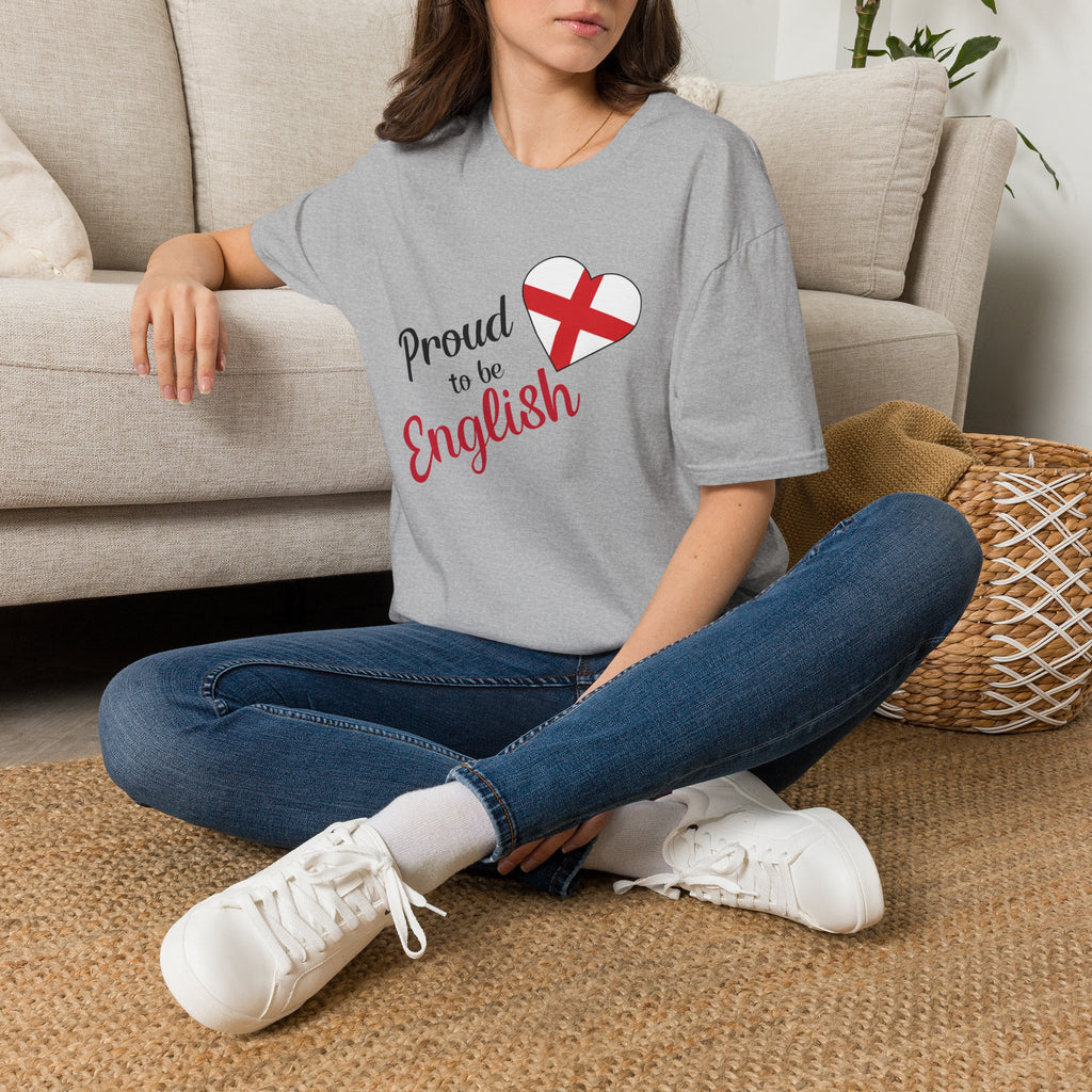 Proud to be English T-Shirt — Heart Flag England Tee