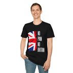 T-Shirt — "No Pain No Britain" Union Jack Graphic