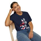 T-Shirt — "No Pain No Britain" British Flag Fitness