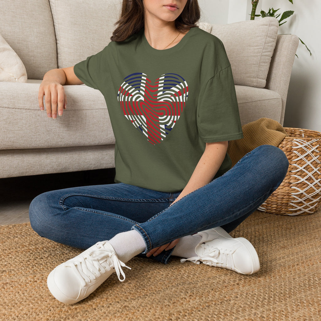 Union Jack Heart Fingerprint T-Shirt — British Patriot Tee - Our Colours