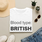 Blood Type: BRITISH T‑Shirt — Funny British Pride Tee