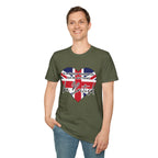 T-Shirt — "In a World Where You Can Be Anything, Be British" Union Jack Heart Tee