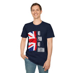 T-Shirt — "No Pain No Britain" Union Jack Graphic