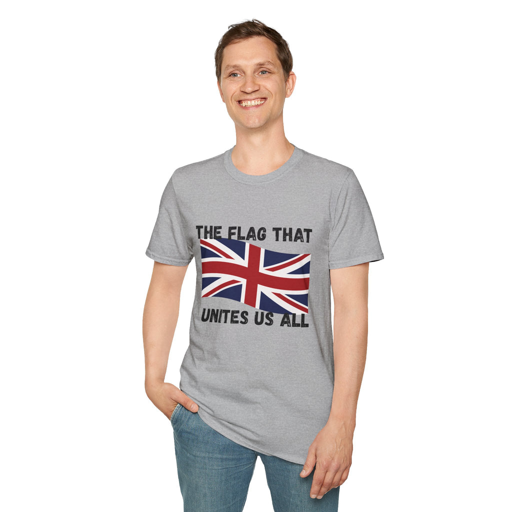 Union Jack T-Shirt — "The Flag That Unites Us All" British Patriotic Tee