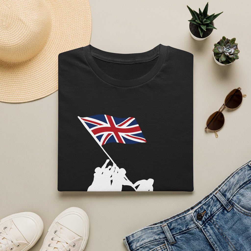Raising Our Colours T-Shirt (no slogan) — British Flag Patriotic Tee - Our Colours