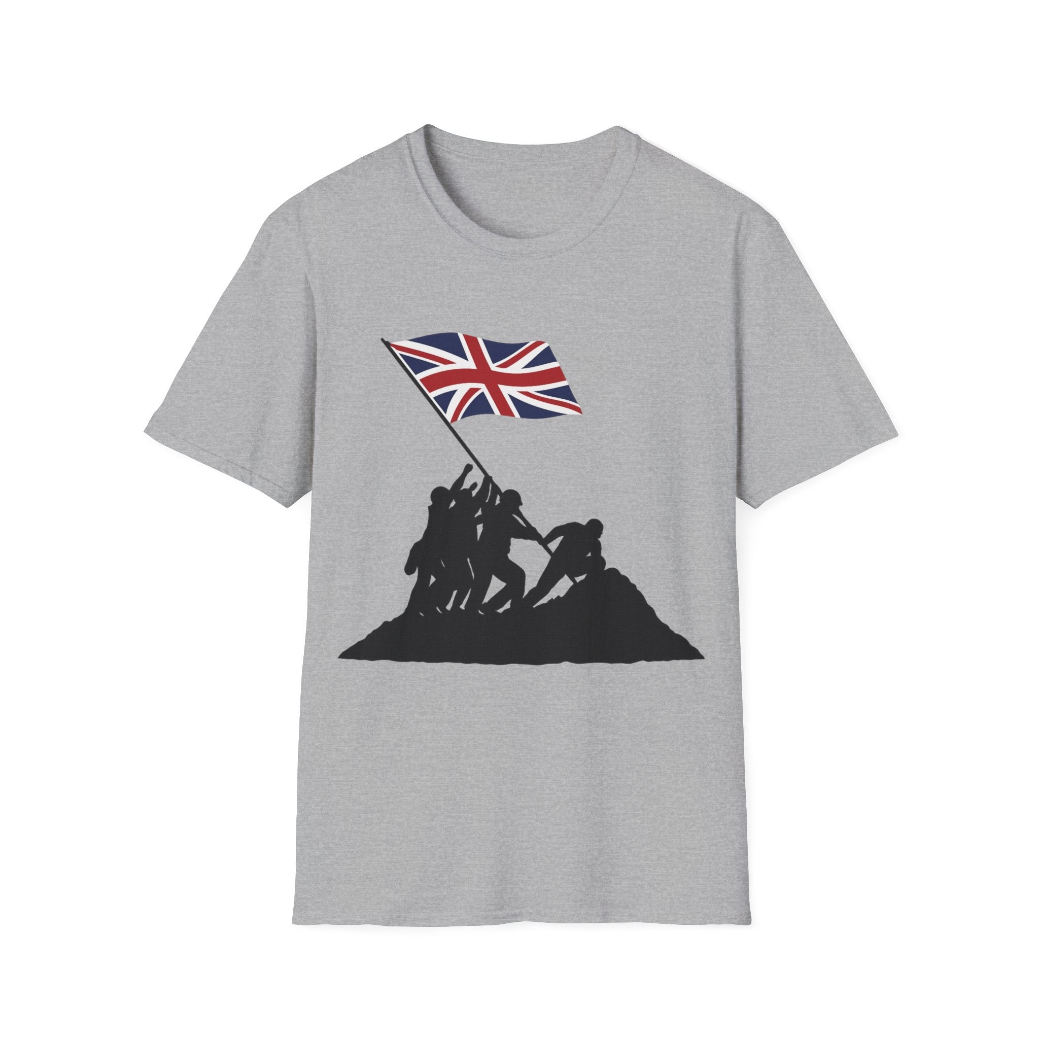 Raising Our Colours T-Shirt (no slogan) — British Flag Patriotic Tee