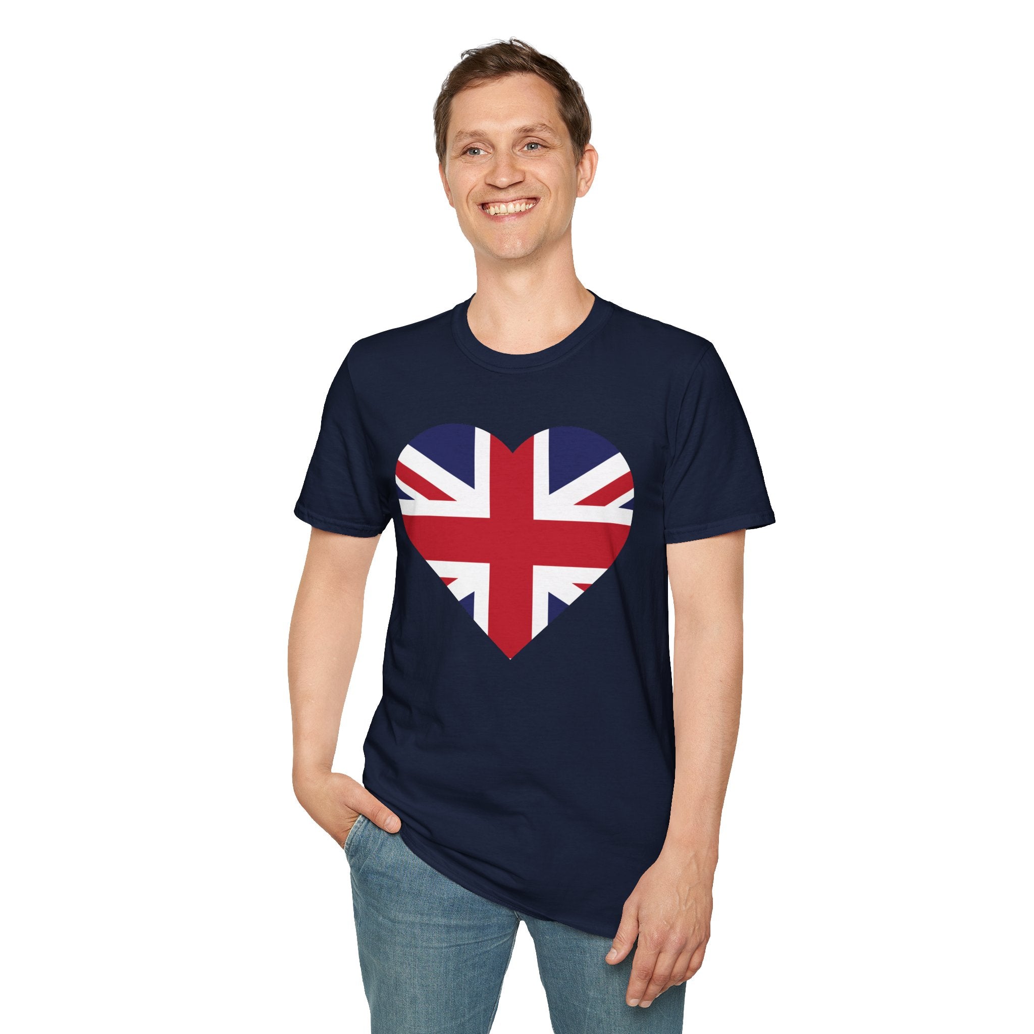 British Heart Flag T-Shirt — Union Jack Heart Patriotic Tee