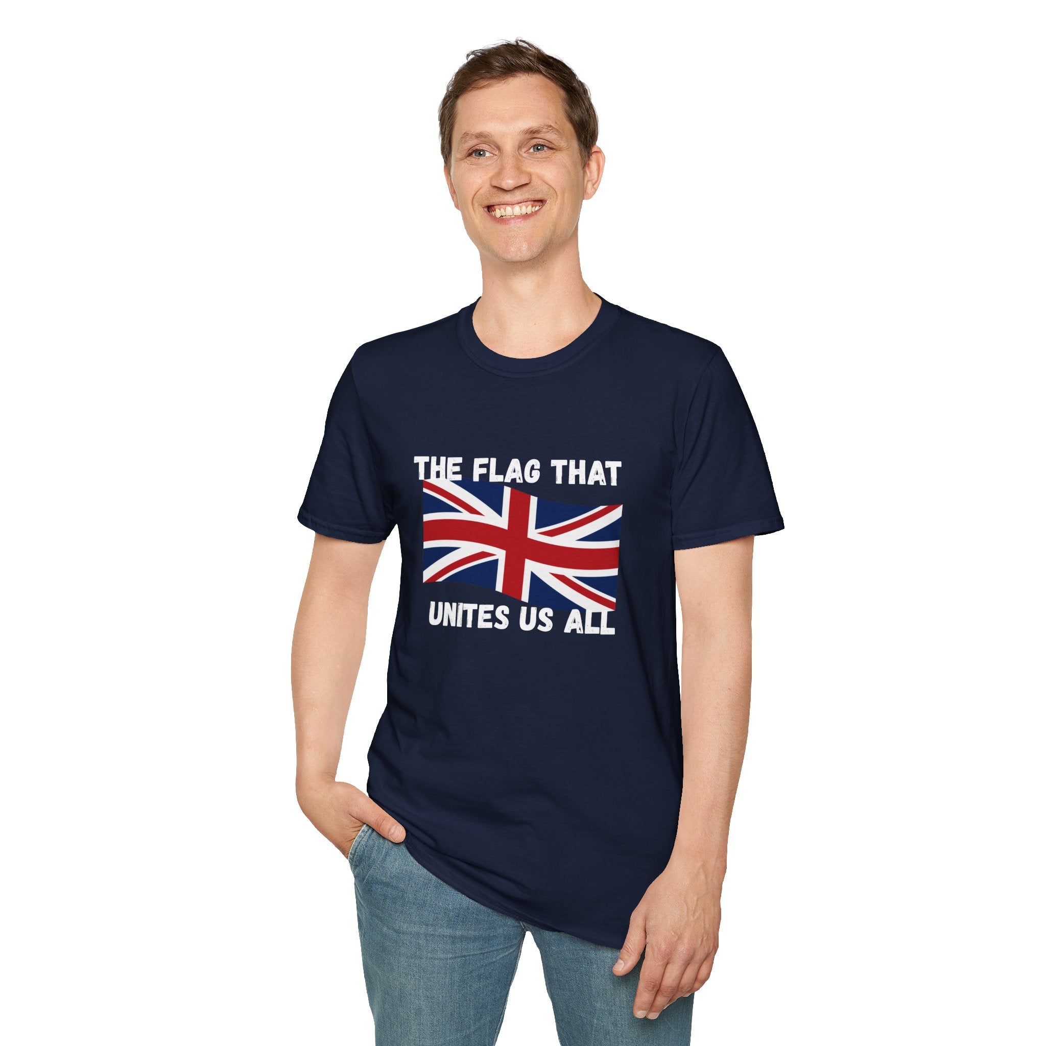 Union Jack T-Shirt — "The Flag That Unites Us All" British Patriotic Tee