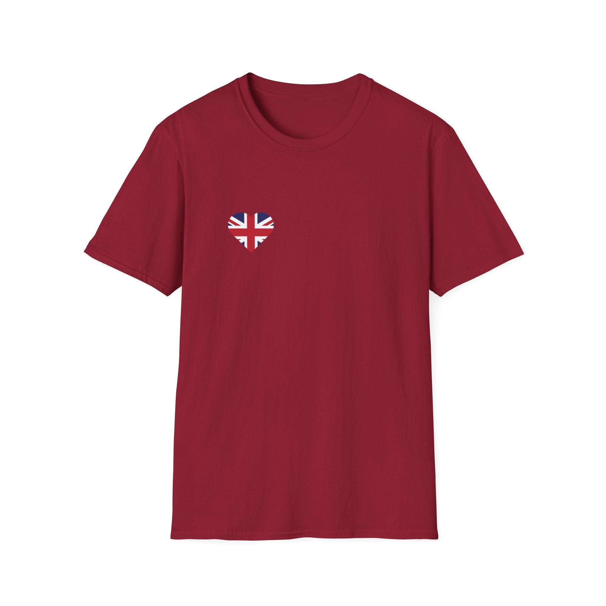 British Heart Flag (small icon) T-Shirt — Union Jack Heart Patriotic Tee