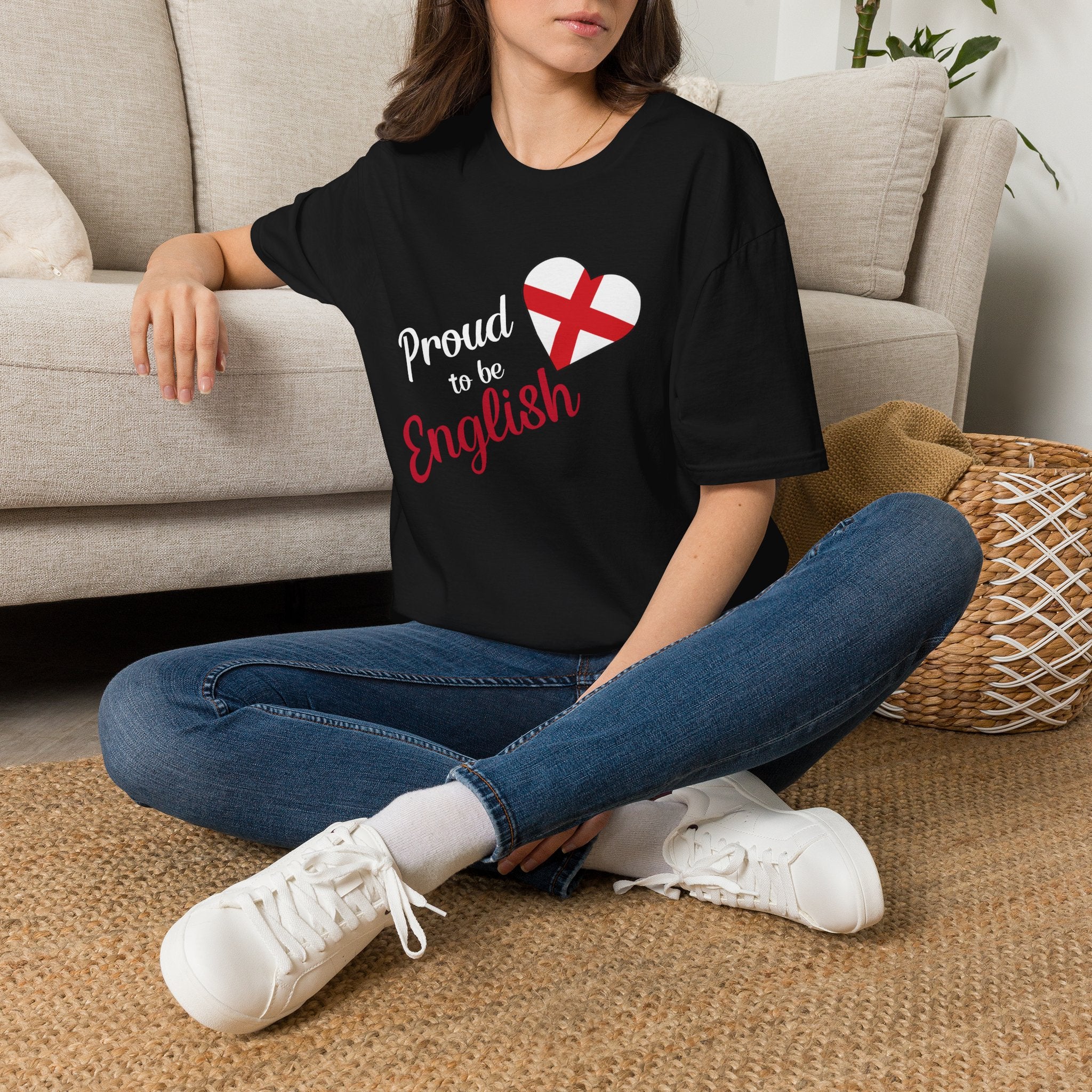 Proud to be English T-Shirt — Heart Flag England Tee