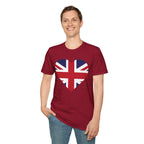 British Heart Flag T-Shirt — Union Jack Heart Patriotic Tee