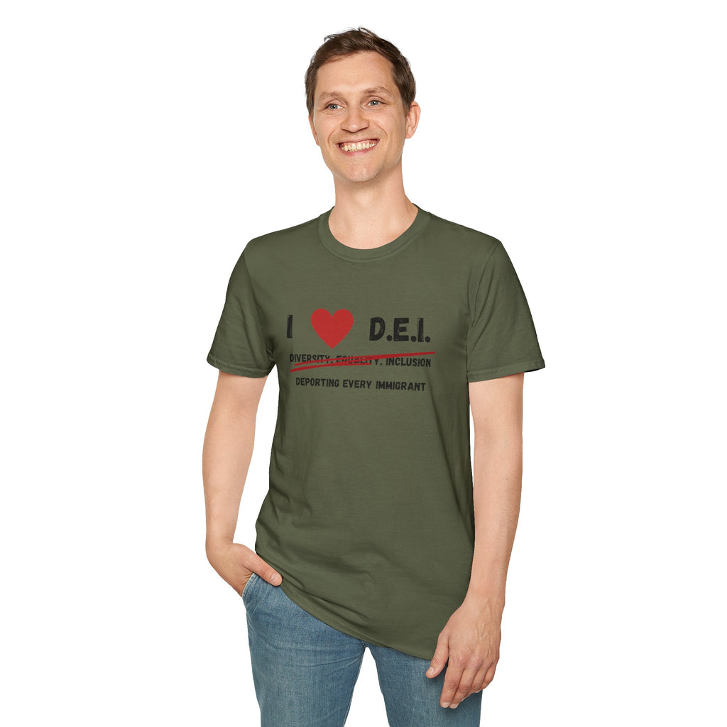 “I Love DEI” — Controversial Political T-Shirt