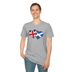 Union Jack & Scottish Flag Heart T-Shirt — British Patriotic Tee