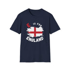 E is for England T-Shirt — English Flag Patriotic Tee
