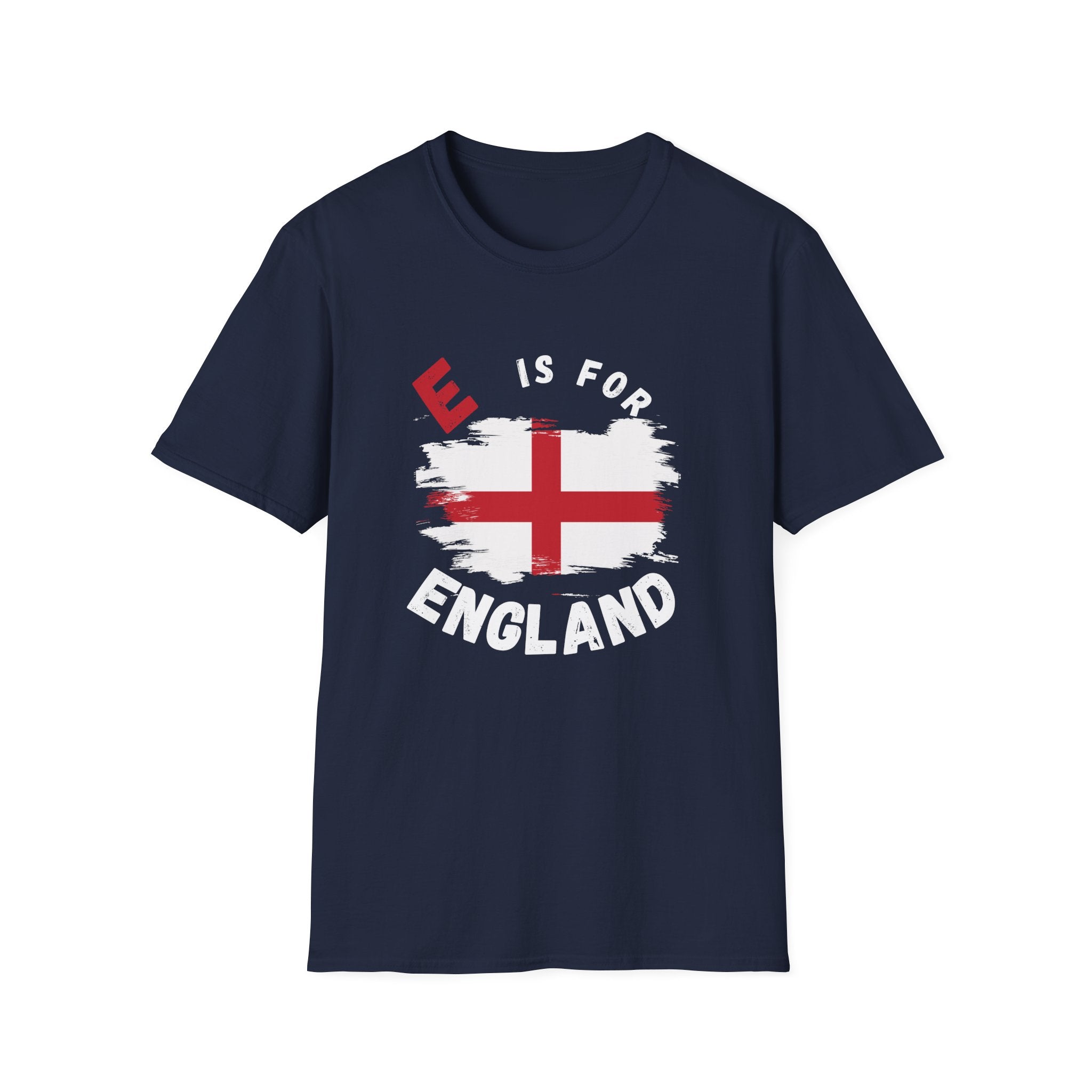 E is for England T-Shirt — English Flag Patriotic Tee