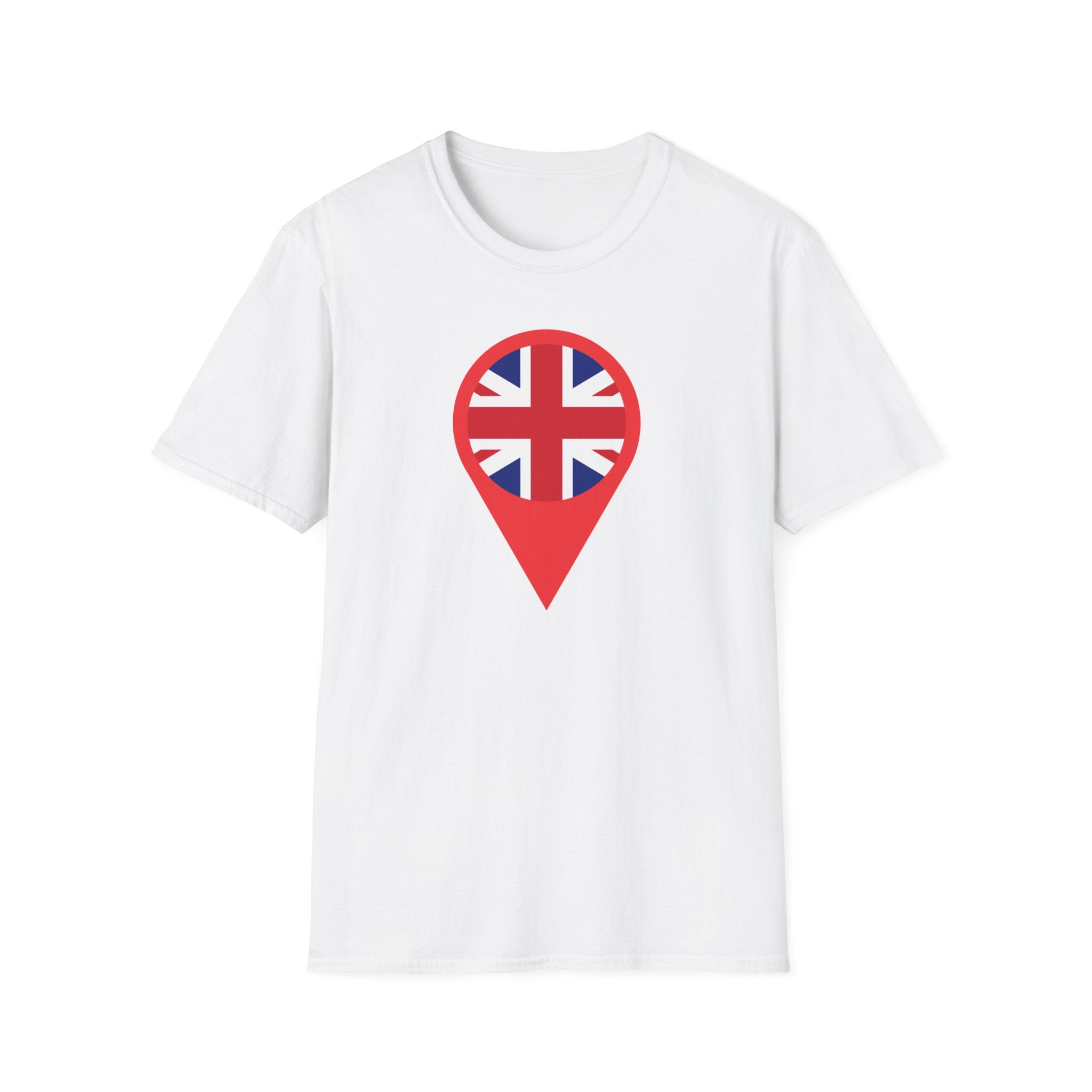 Union Jack Map Pin T-Shirt — British Patriotic Tee