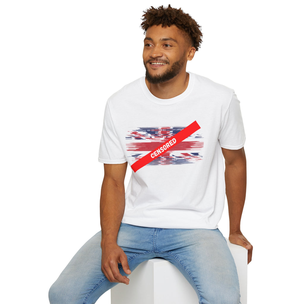 Censored Union Jack T-Shirt — British Political Flag Tee