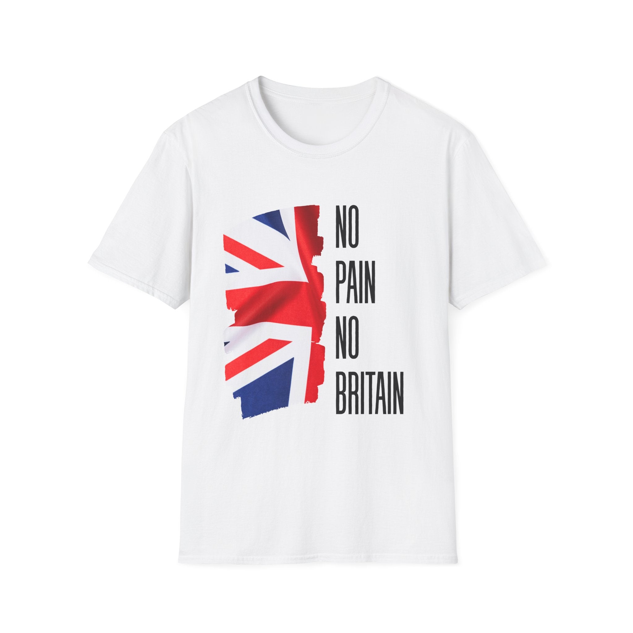 T-Shirt — "No Pain No Britain" Union Jack Graphic