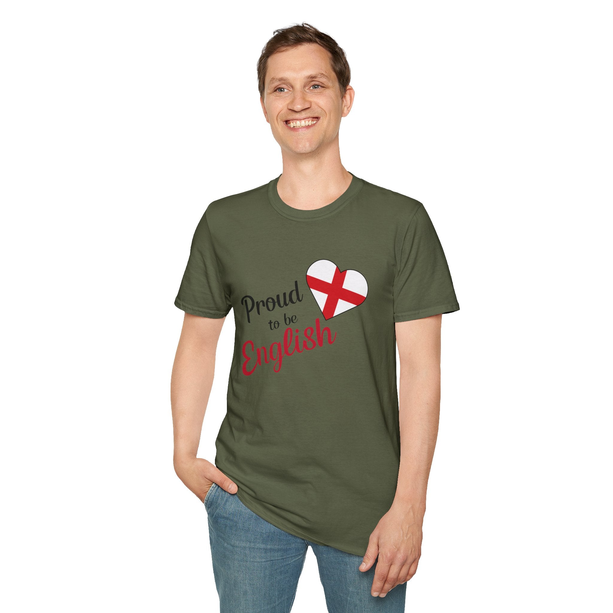 Proud to be English T-Shirt — Heart Flag England Tee