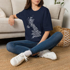 United Kingdom Typography T-Shirt — Minimal British Map Text Design