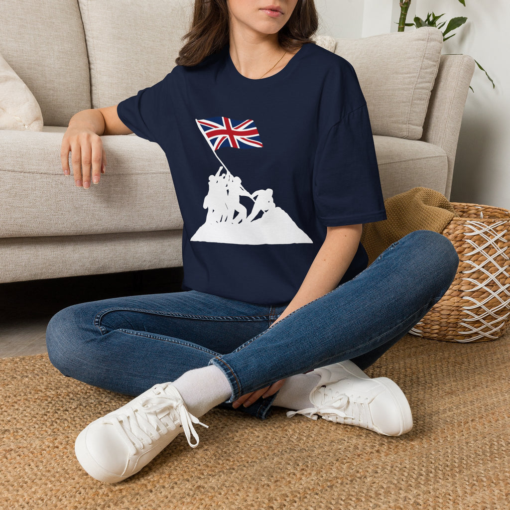 Raising Our Colours T-Shirt (no slogan) — British Flag Patriotic Tee - Our Colours