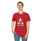 Men at Work Triangle Sign T-Shirt — Funny Beer Drinking Crew Tee - Our Colours