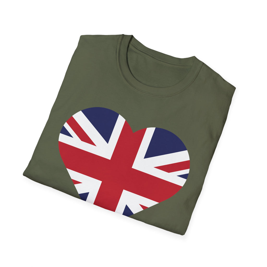 British Heart Flag T-Shirt — Union Jack Heart Patriotic Tee