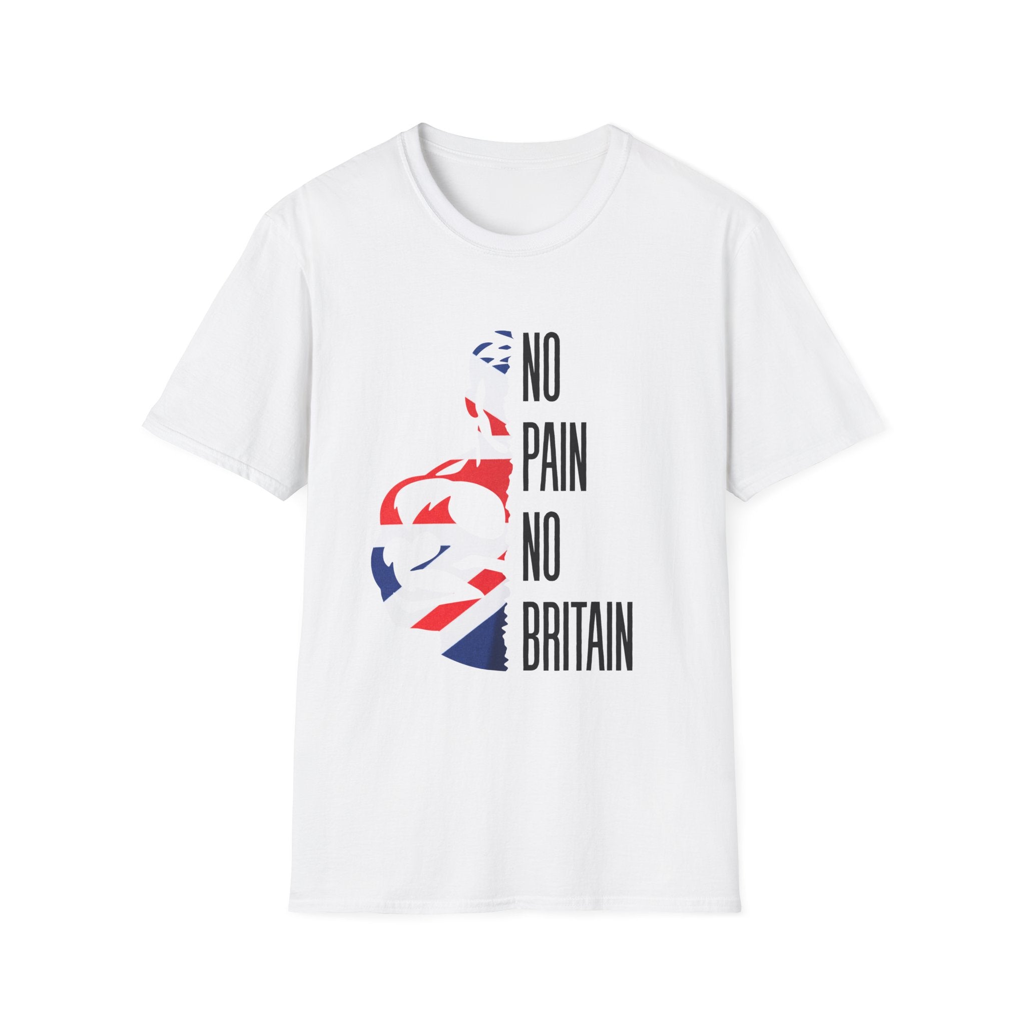 T-Shirt — "No Pain No Britain" British Flag Fitness