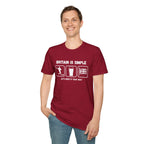 Britain Is Simple — British Humour T-Shirt  T-Shirt (Football, Pint & Union Jack Design)