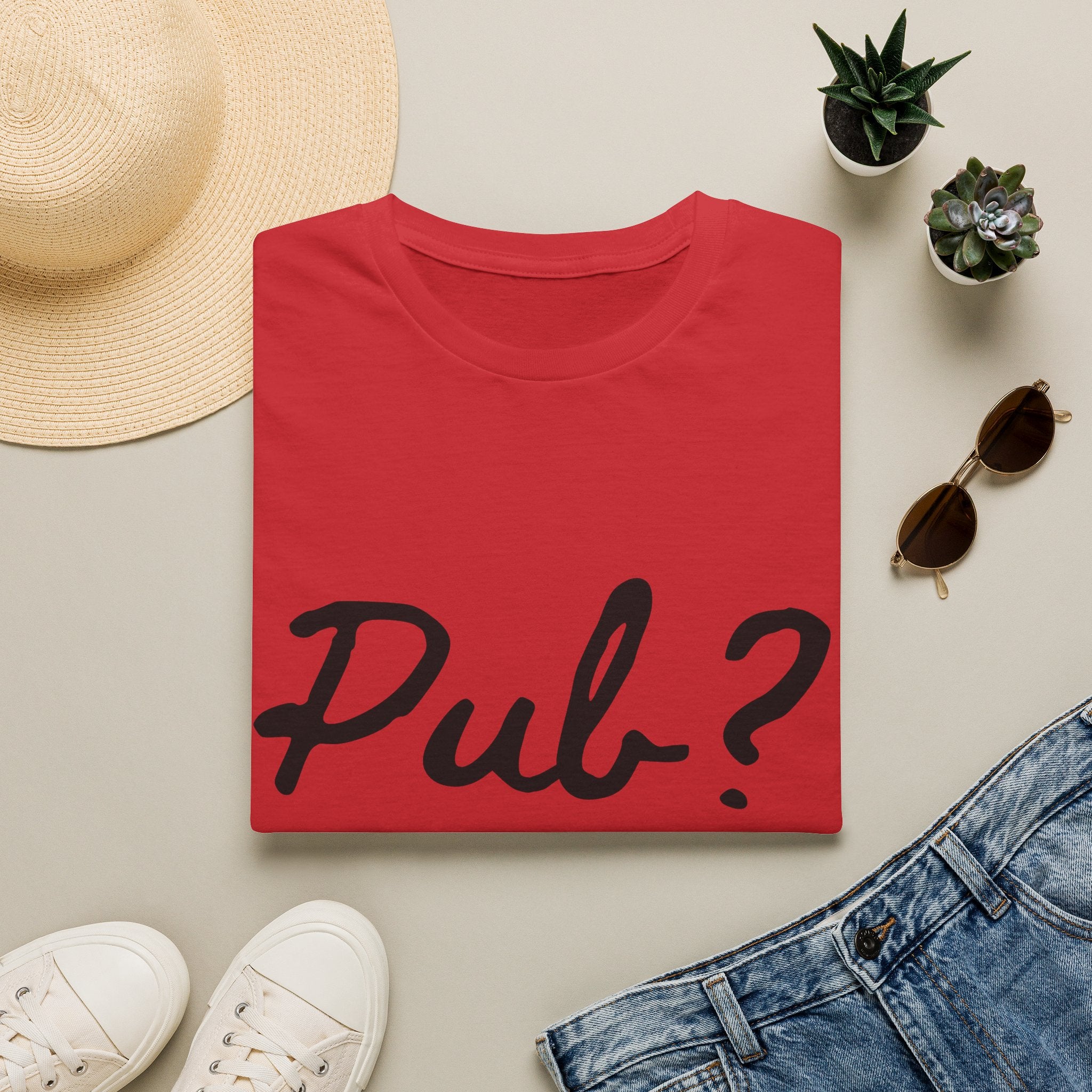 Pub? T-Shirt — Funny Question Graphic Tee for Night Out & Pub Crawl