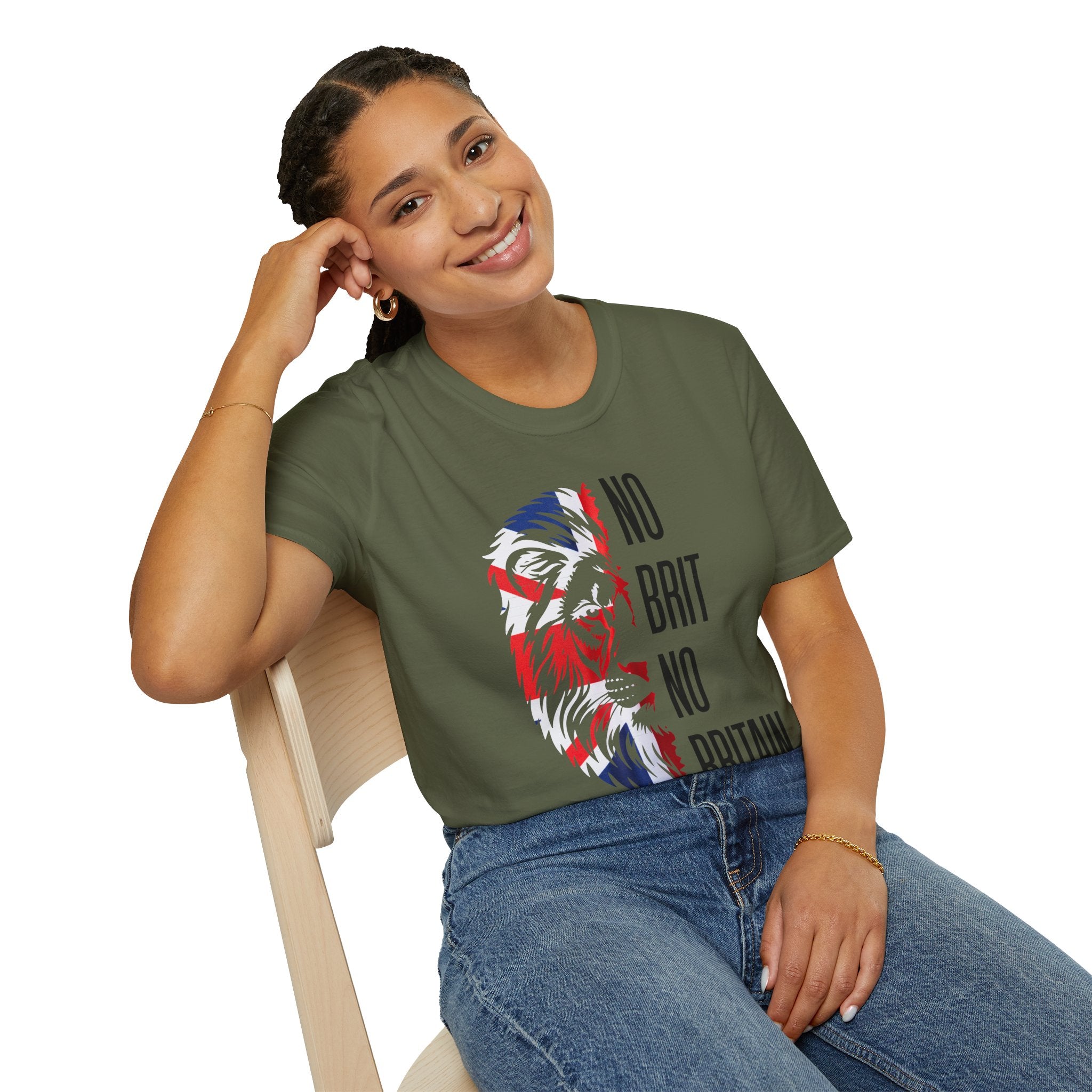 "No Brit No Britain" Patriotic Lion Graphic