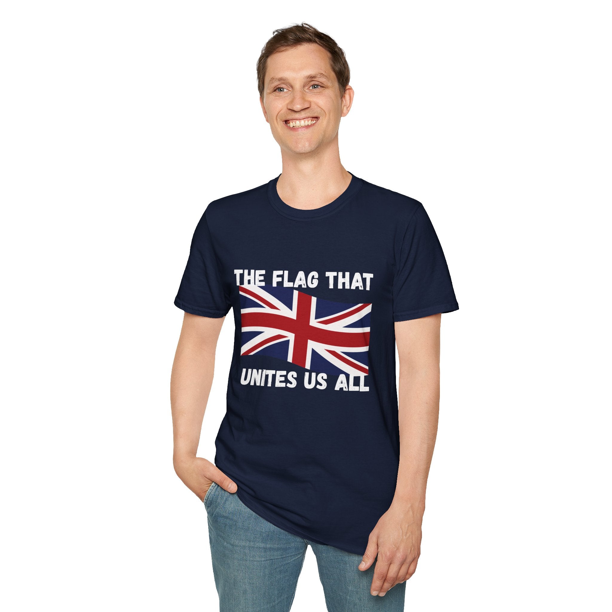 Union Jack T-Shirt — "The Flag That Unites Us All" British Patriotic Tee