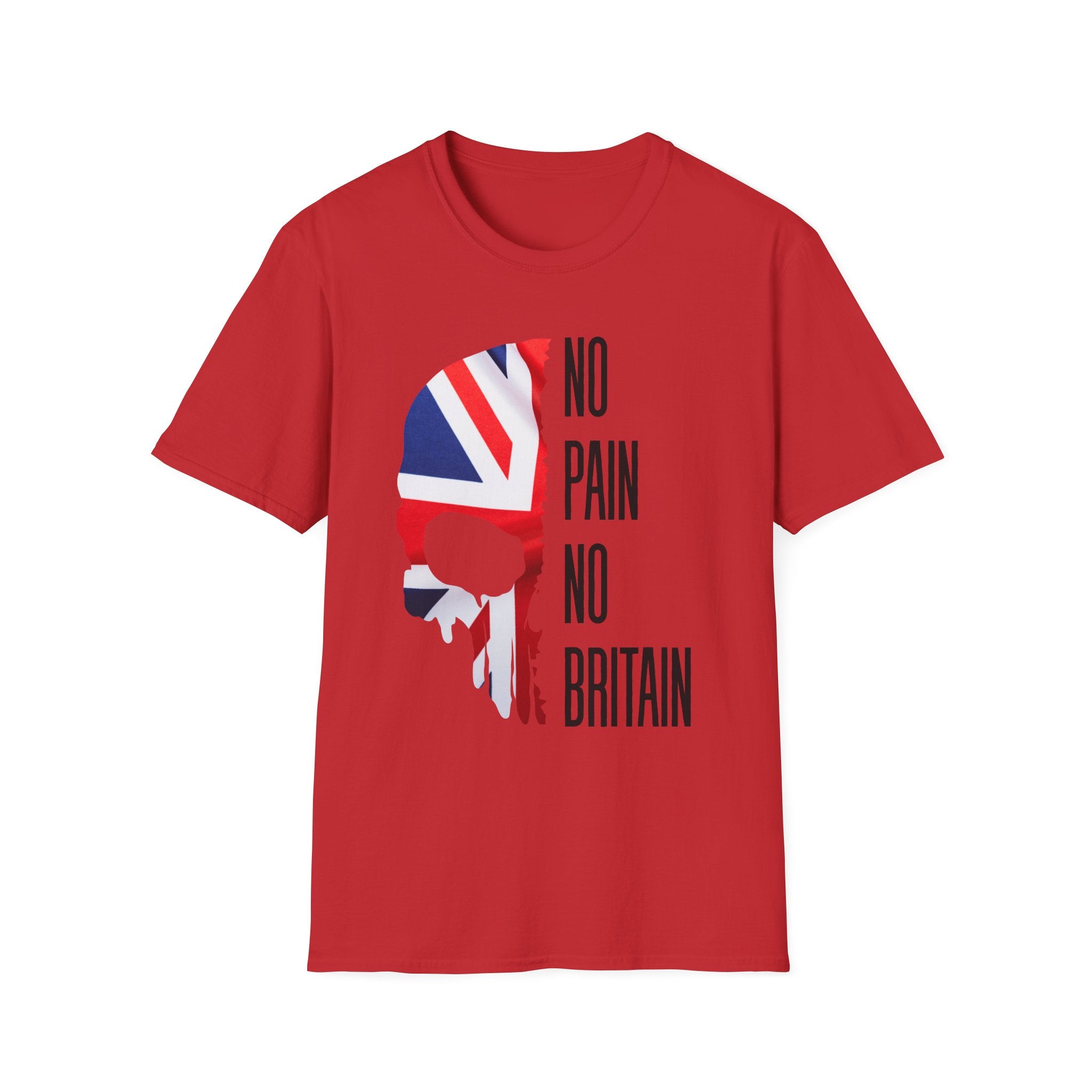 T-Shirt — "No Pain No Britain" Union Jack Skull Graphic Tee