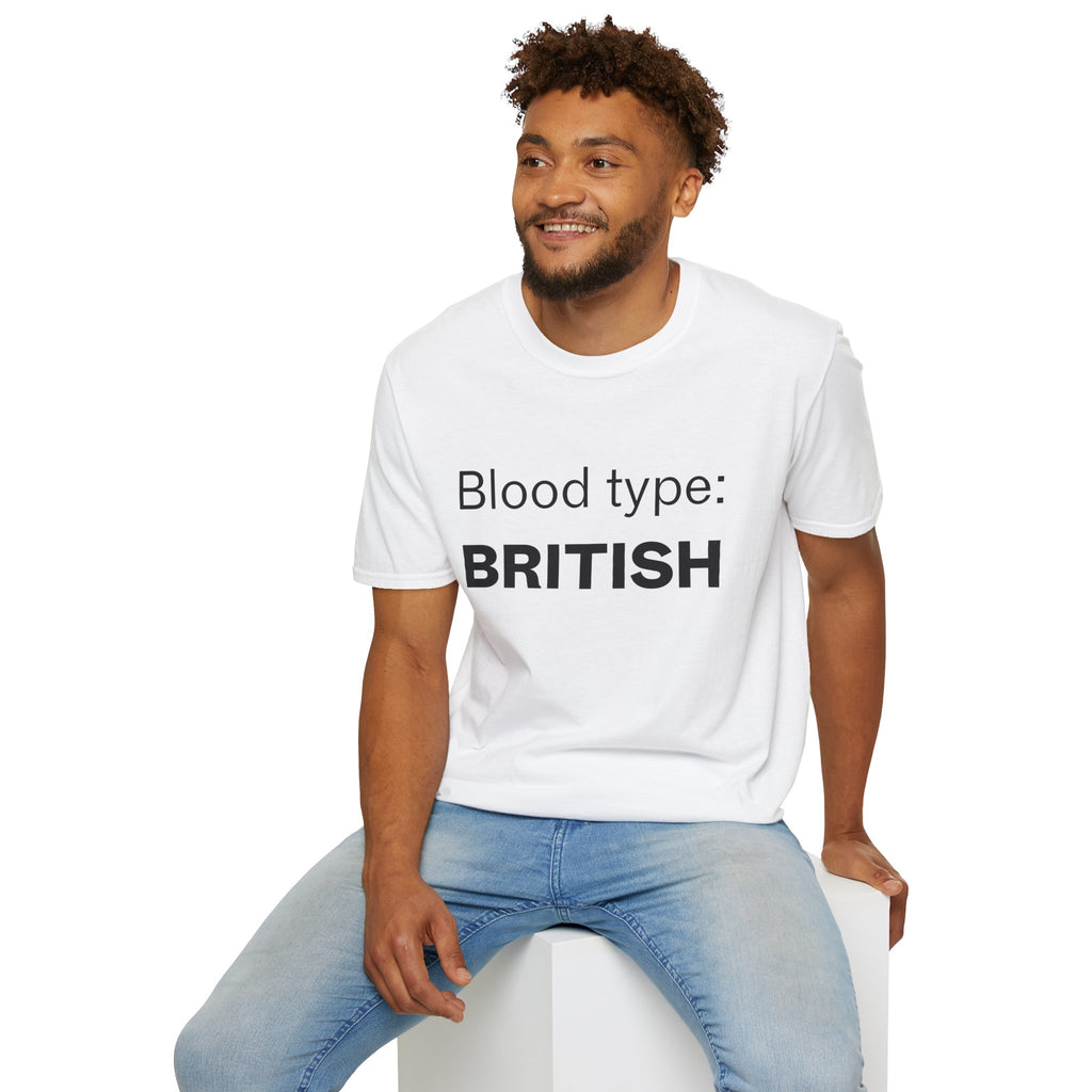 Blood Type: BRITISH T‑Shirt — Funny British Pride Tee