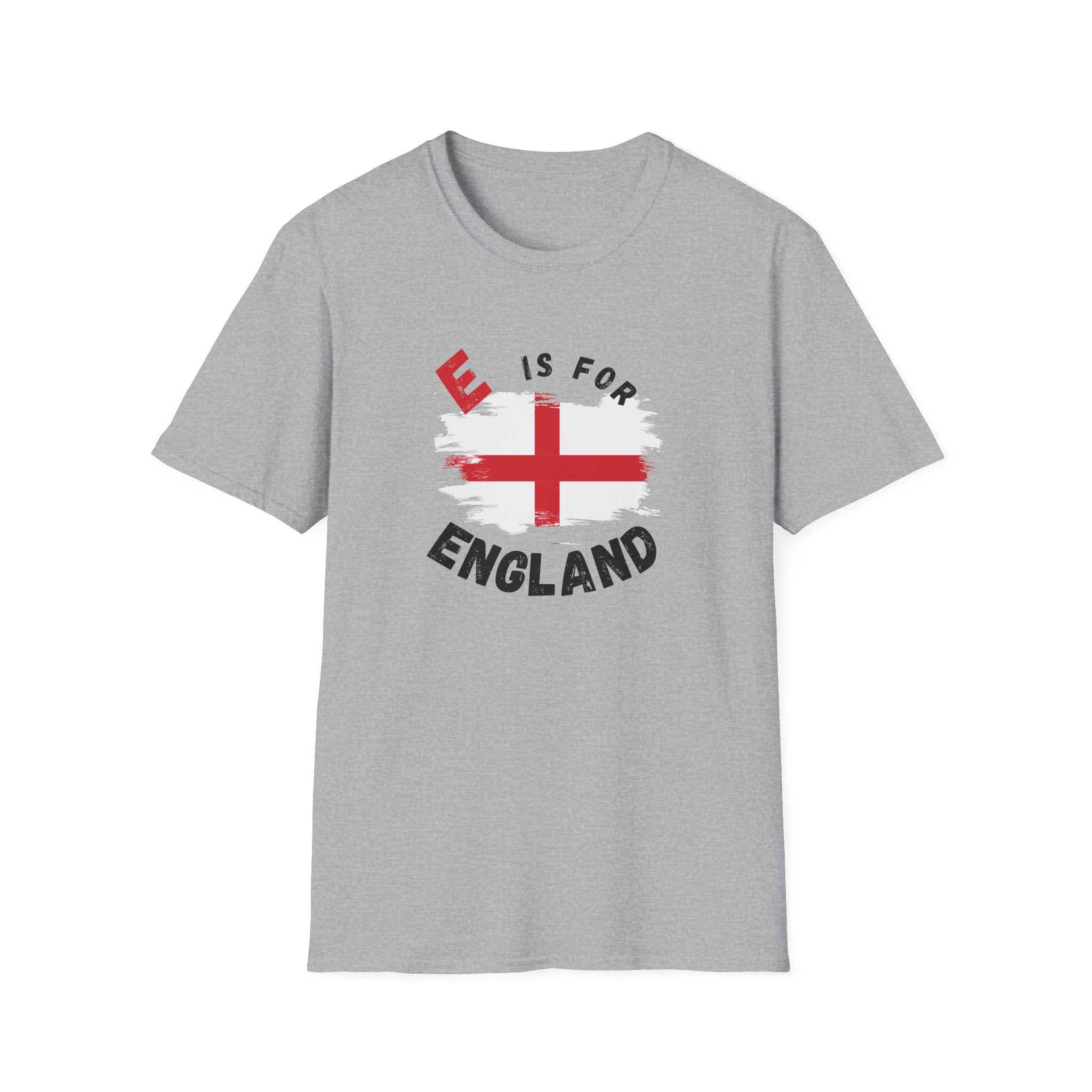E is for England T-Shirt — English Flag Patriotic Tee
