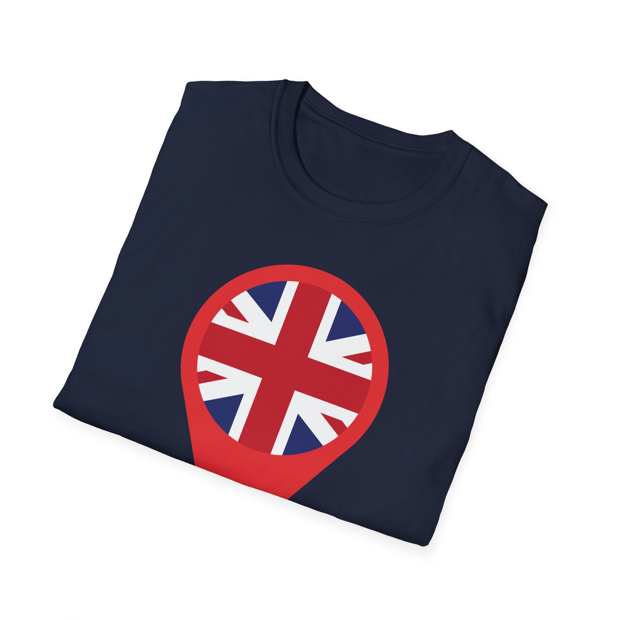 Union Jack Map Pin T-Shirt — British Patriotic Tee