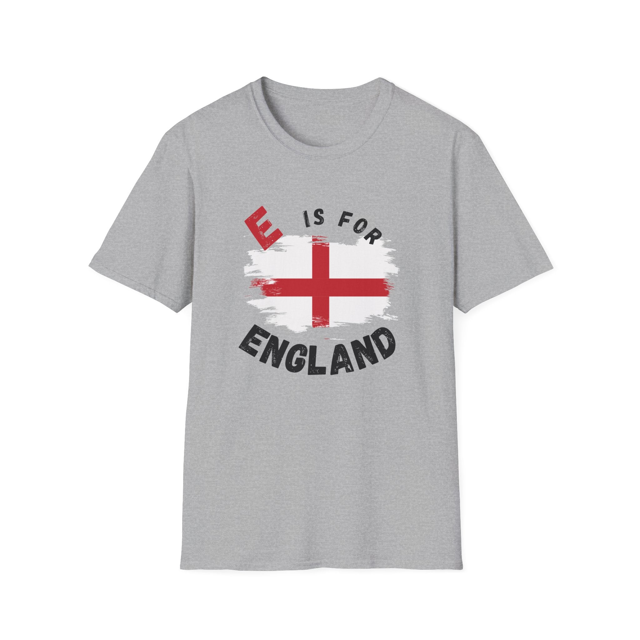 E is for England T-Shirt — English Flag Patriotic Tee