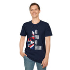T-Shirt — "No Pain No Britain" British Flag Fitness