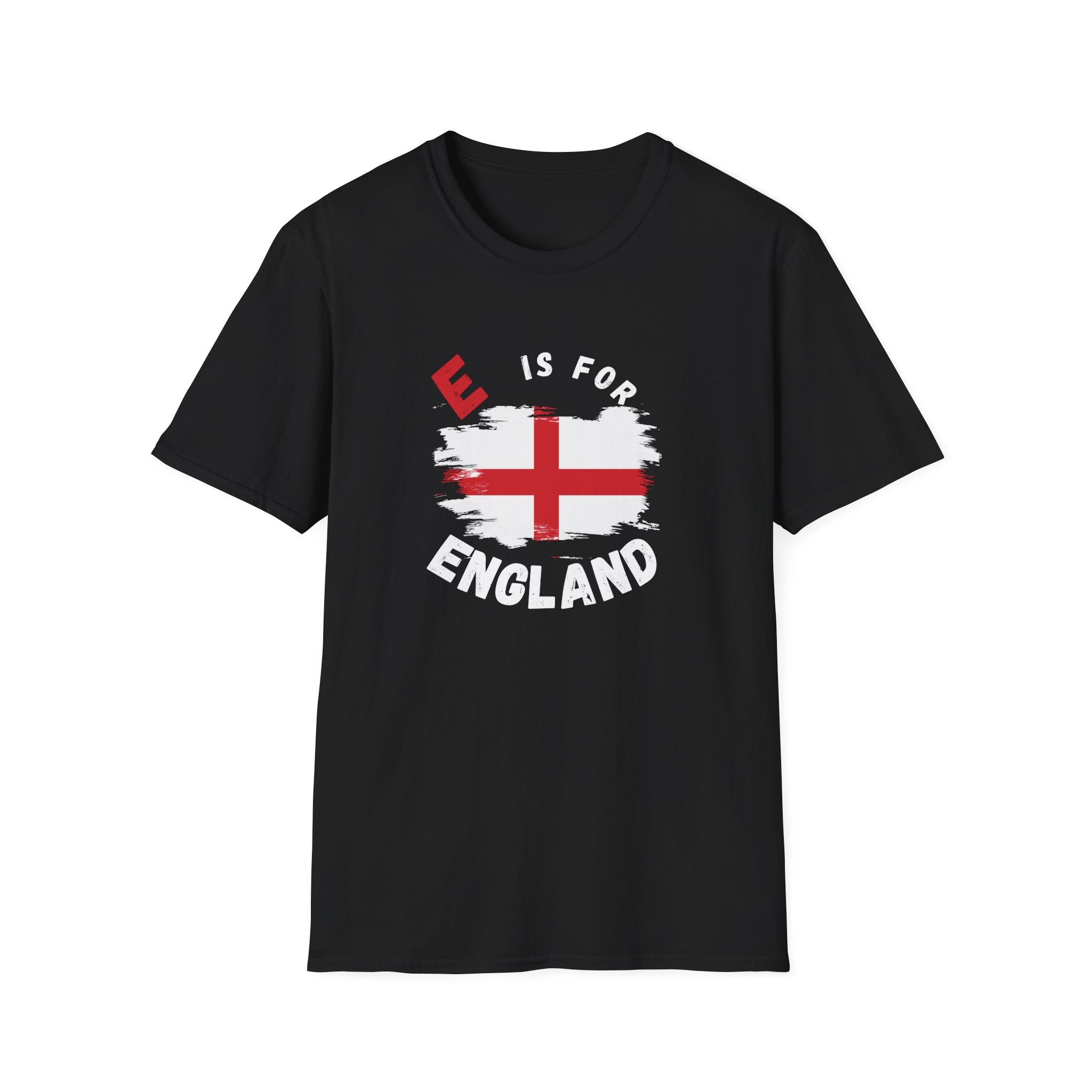 E is for England T-Shirt — English Flag Patriotic Tee