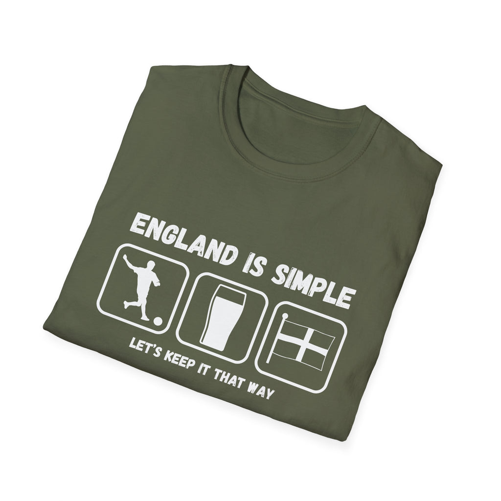 England Is Simple T-Shirt — Football, Pint & Flag Tee (Let’s Keep It That Way)