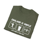 England Is Simple T-Shirt — Football, Pint & Flag Tee (Let’s Keep It That Way)